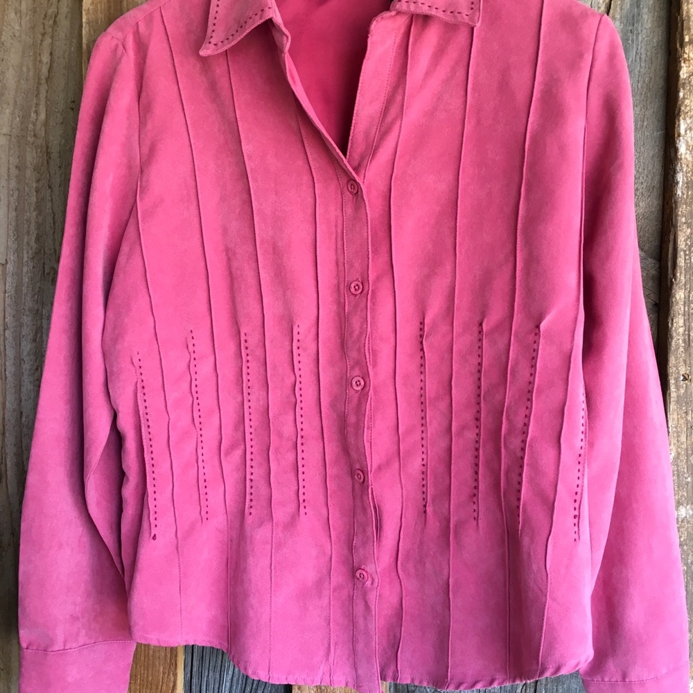 LEMON GRASS Faux Suede Shirt